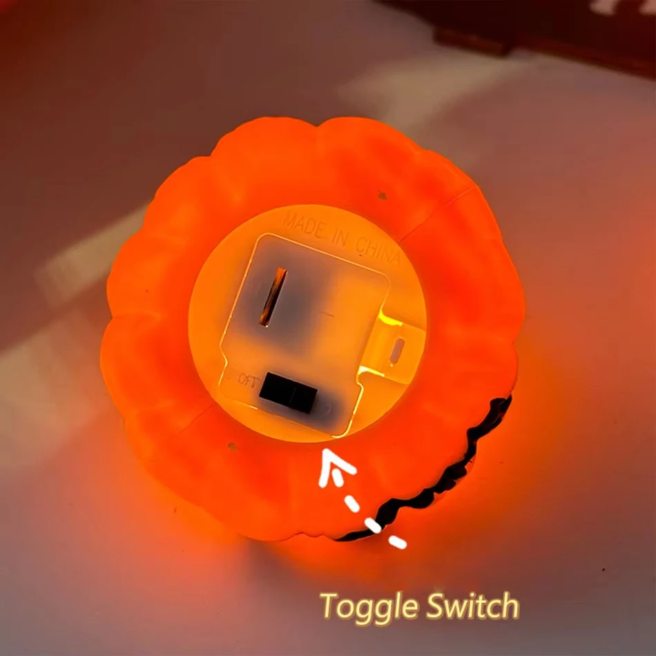 Lámpara LED de Calabaza sin Llama, Luz Cálida, Decoración de Mesa para Halloween, Luces de Ambiente para Fiestas en Bares Interiores