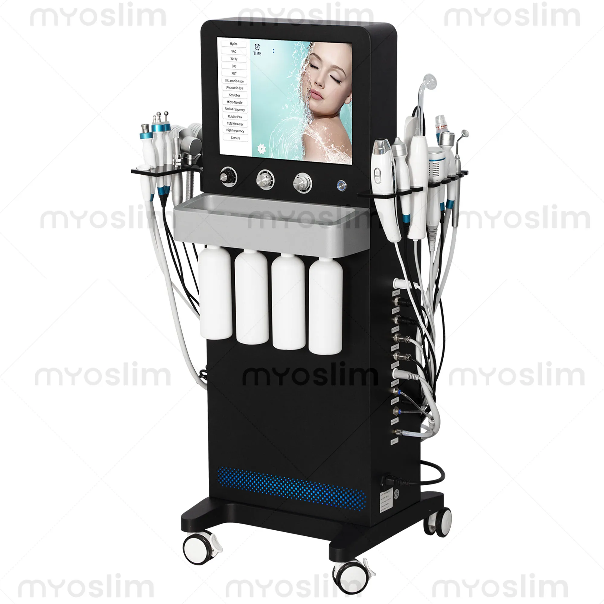 Máquina Facial de Hidrodermoabrasión 14 en 1+ con Analizador de Piel para una Limpieza Profunda, Hidratación y Reafirmación de la Piel