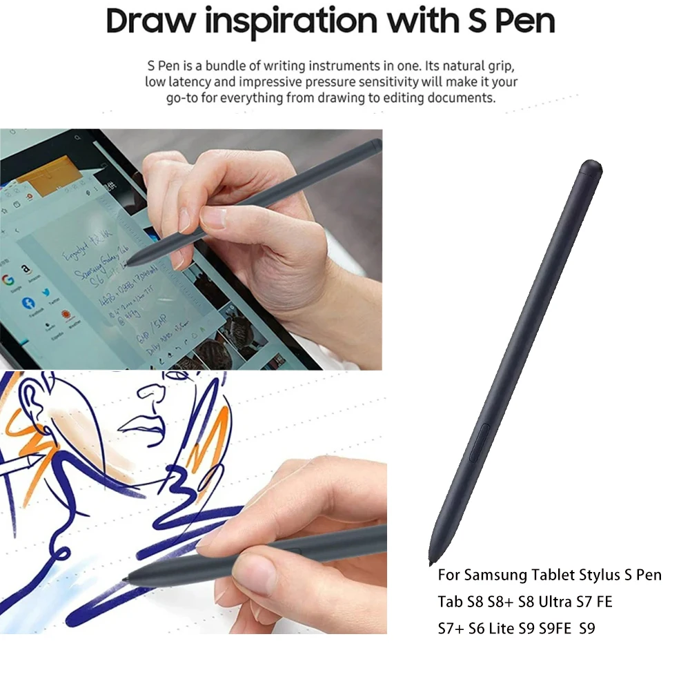 Lápiz táctil SPen para tableta Samsung Galaxy Tab S10 S8 S9 S9FE S7 FE S6 Lite S7+ S8+, sin Bluetooth