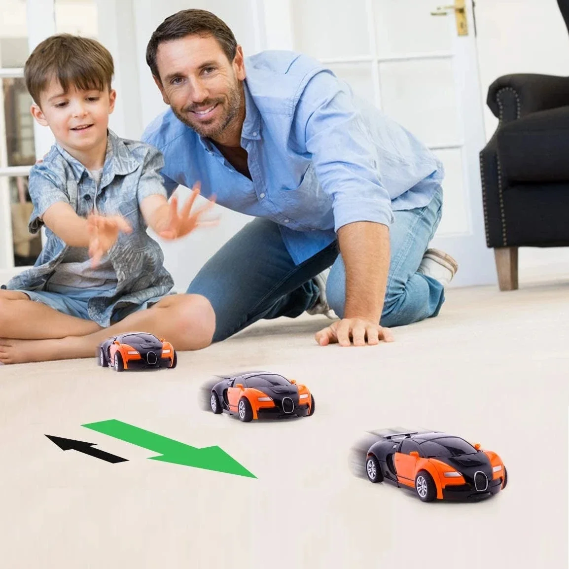 Mini coche de juguete 2 en 1, coche de juguete transformable con un solo botón, modelo de coche robot transformable automático, coche de juguete de metal, regalo para niños, juguete para niños.