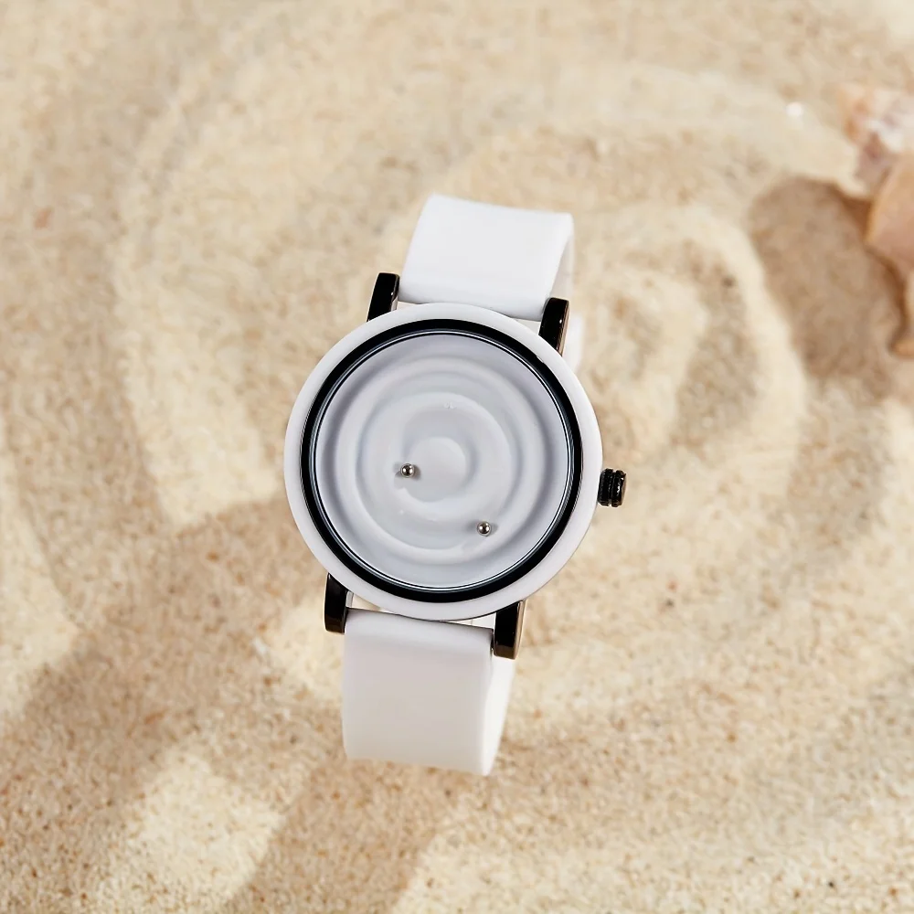 Reloj de cuarzo personalizado, moderno, con aguja magnética flotante, rodamiento de bolas, diseño creativo y sencillo, resistente al agua, para estudiantes, mujeres y hombres.