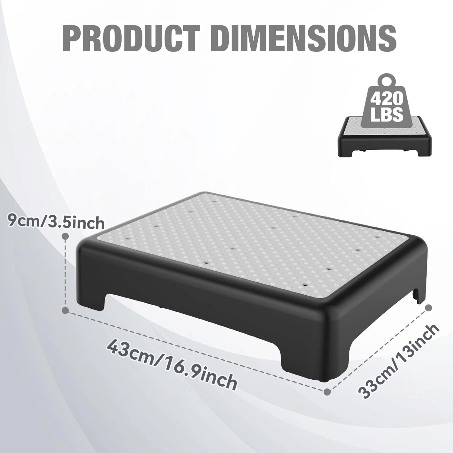 Plataforma de paso antideslizante para interiores y exteriores, elevador de escalones portátil para adultos y personas mayores, escalón de seguridad para coche, mesita de noche, ducha