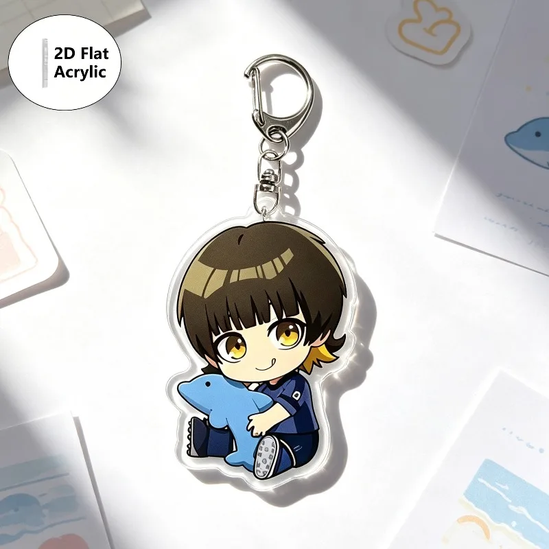 Lote de 7/8/10 llaveros de anime BLUE LOCK, bonitos colgantes para bolsos, llaveros acrílicos de dibujos animados, regalos para amigos, venta al por mayor