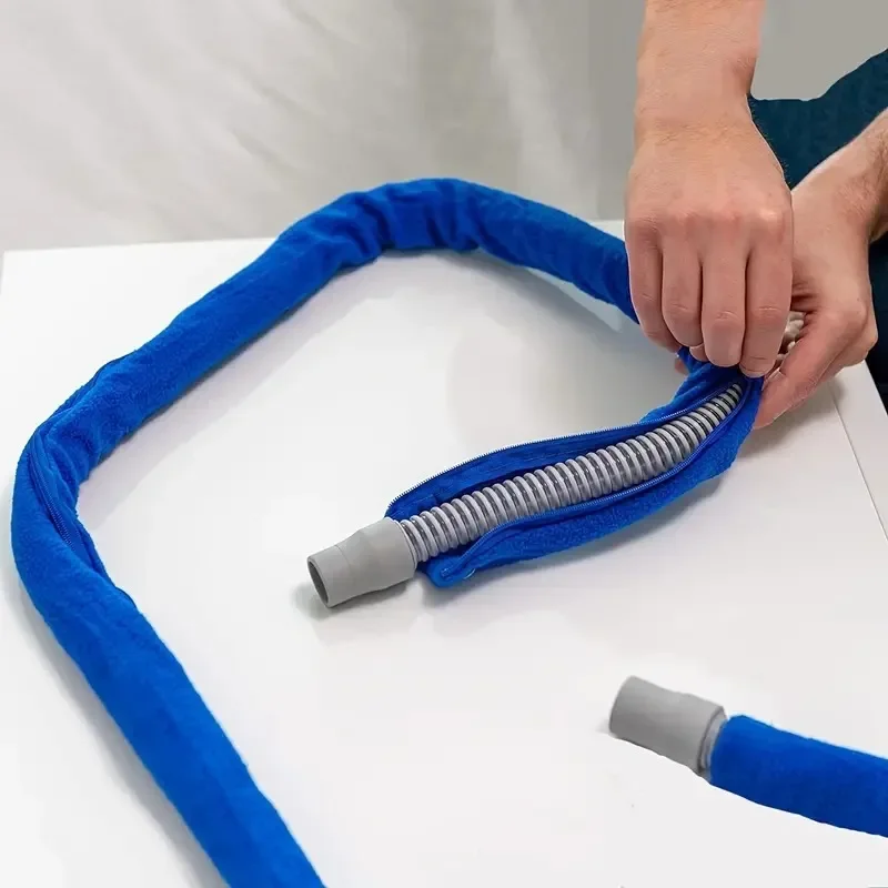 Funda protectora para tubo de CPAP de 1,8 m, cubierta con cremallera para tubos de CPAP, protector de tubería, accesorio para CPAP, previene el ruido y la condensación.
