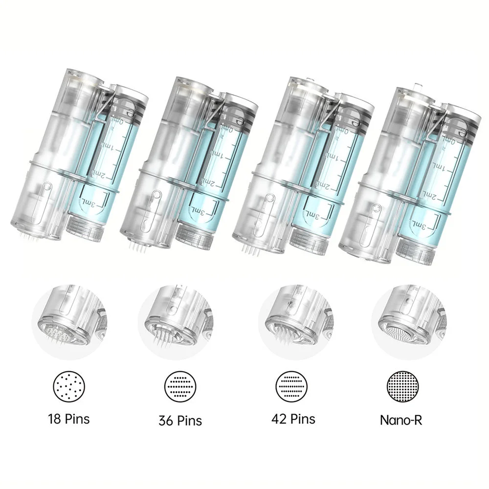 Cartucho Profesional Dr.pen H6 con Microagujas 18/36/42/Nano, Aplicador de Suero para Microneedling con Sistema Anti-Reflujo