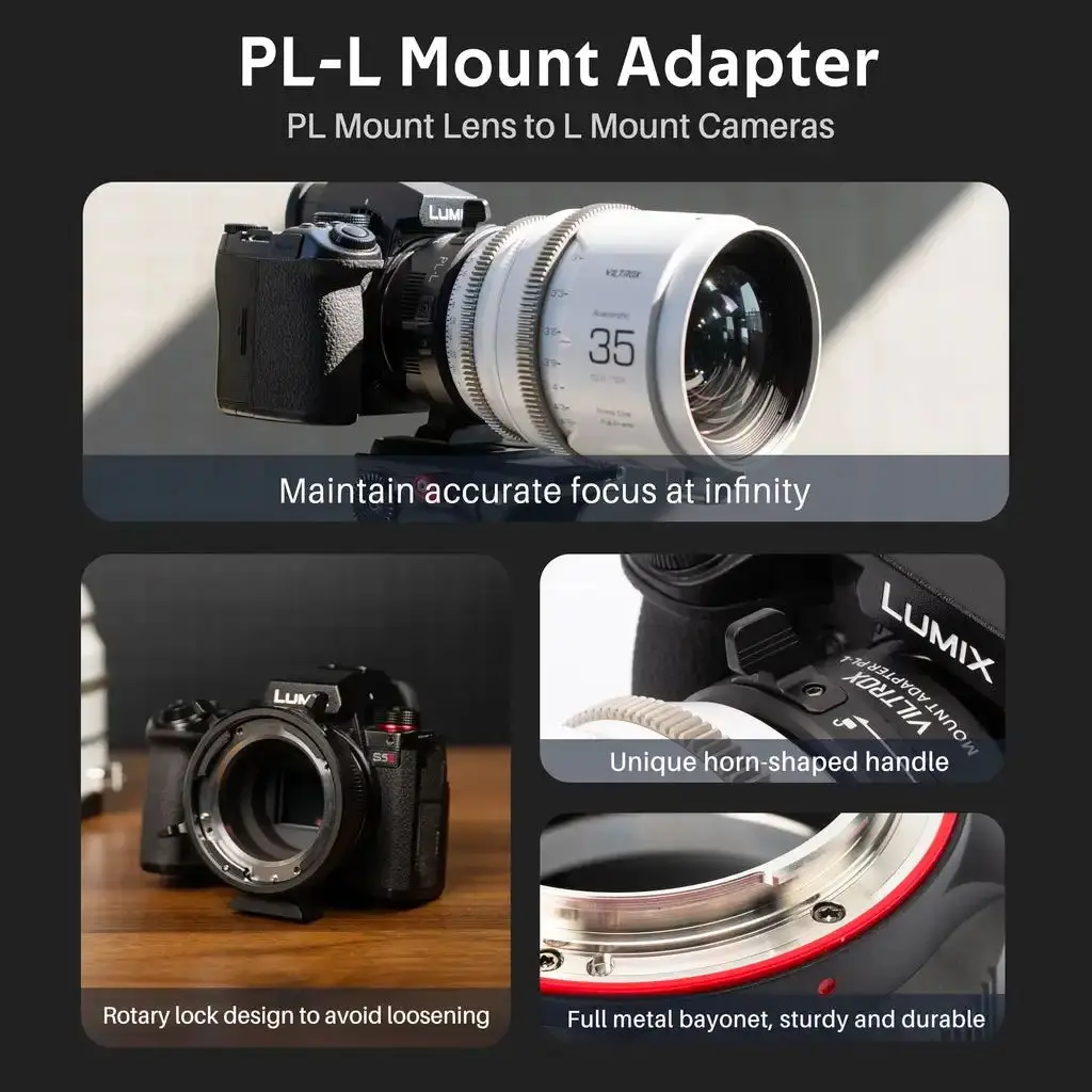 Adaptador de Lentes Viltrox Serie PL PL-L PL-E PL-FX PL-Z PL-M43 PL-GFX PL-RF