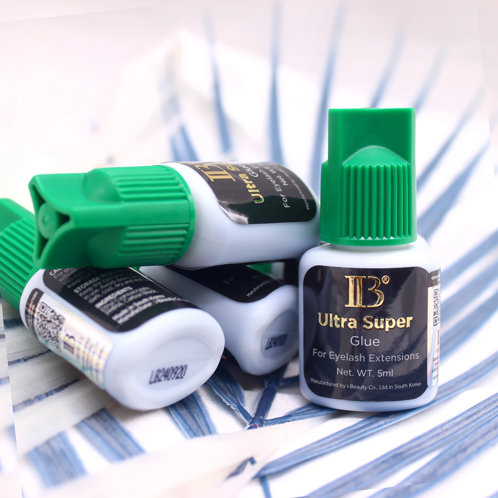 IB 5ml Corea Original IBeauty Ultra Super pegamento para extensiones de pestañas 5ml IB tapa verde pegamento para pestañas postizas herramientas de maquillaje tienda de belleza
