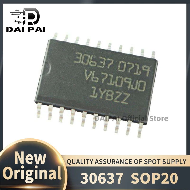 (10 unids/lote) 100% nuevo original 30637 placa de ordenador de coche controlador de tubo de encendido IC SOP20 para Volkswagen Passat B5
