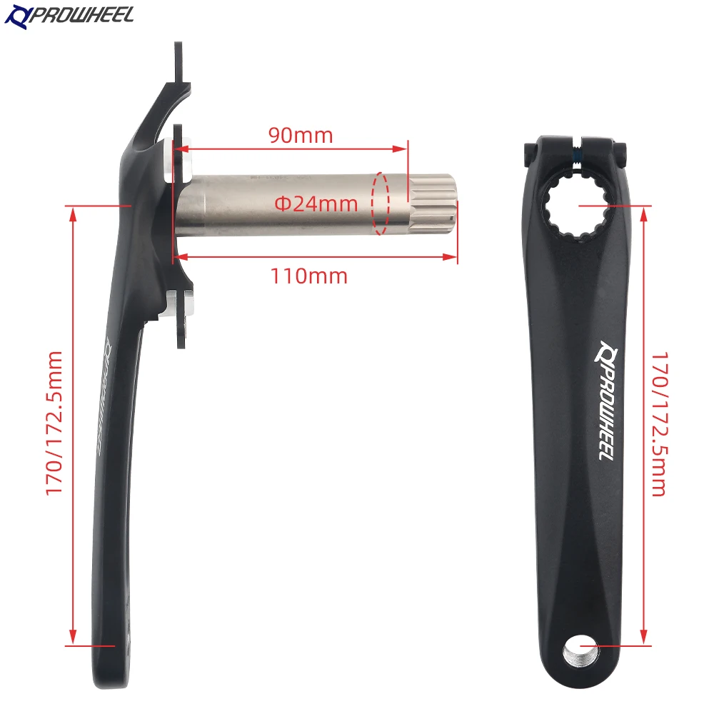 Prowheel-manivela de bicicleta de carretera, manivela de tecnología hueca, plato 110 130BCD, piñón de bicicleta de 170mm, juego de bielas de bicicleta de velocidad