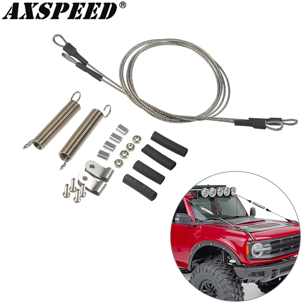 Elevadores de extremidades de cuerda de acero AXSPEED para TRX6 TRX4 Axial SCX10 Tamiya CC01 MST D90 D110 1/10 RC piezas modificadas de coche