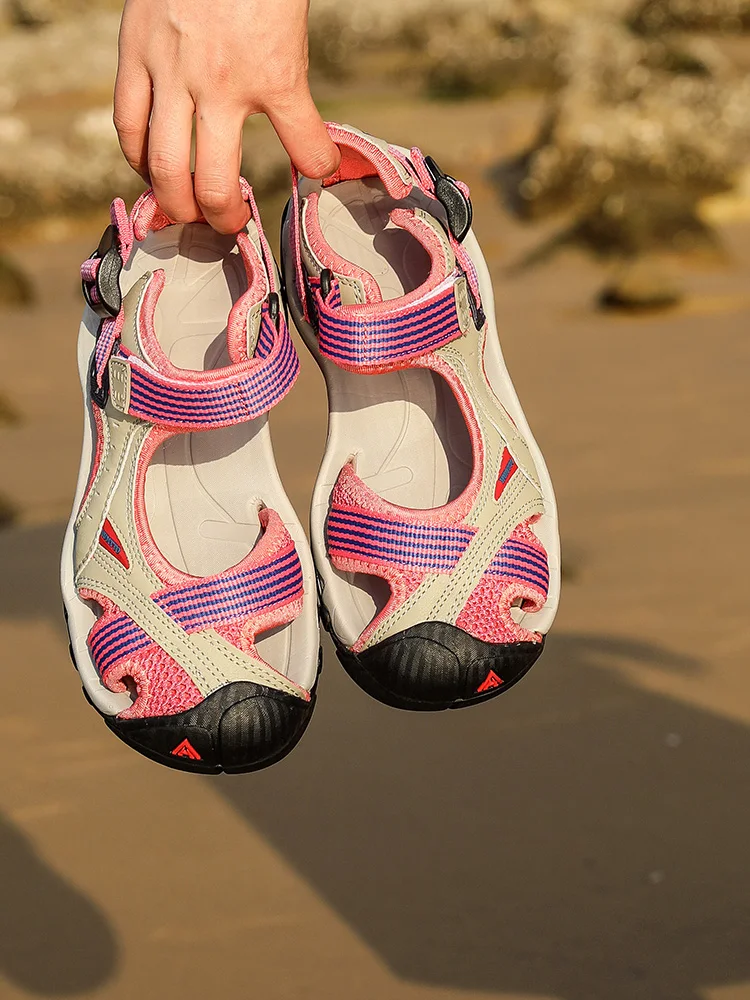 HUMTTO, zapatos para exteriores para hombre, zapatos acuáticos transpirables de verano, zapatillas de playa de secado rápido, sandalias de malla de goma para mujer