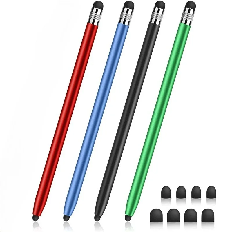 Bolígrafo para tableta, lápiz Universal, lápiz capacitivo, doble cabezal de silicona para iPad, Android, Samsung, Huawei, Lenovo, teléfono inteligente