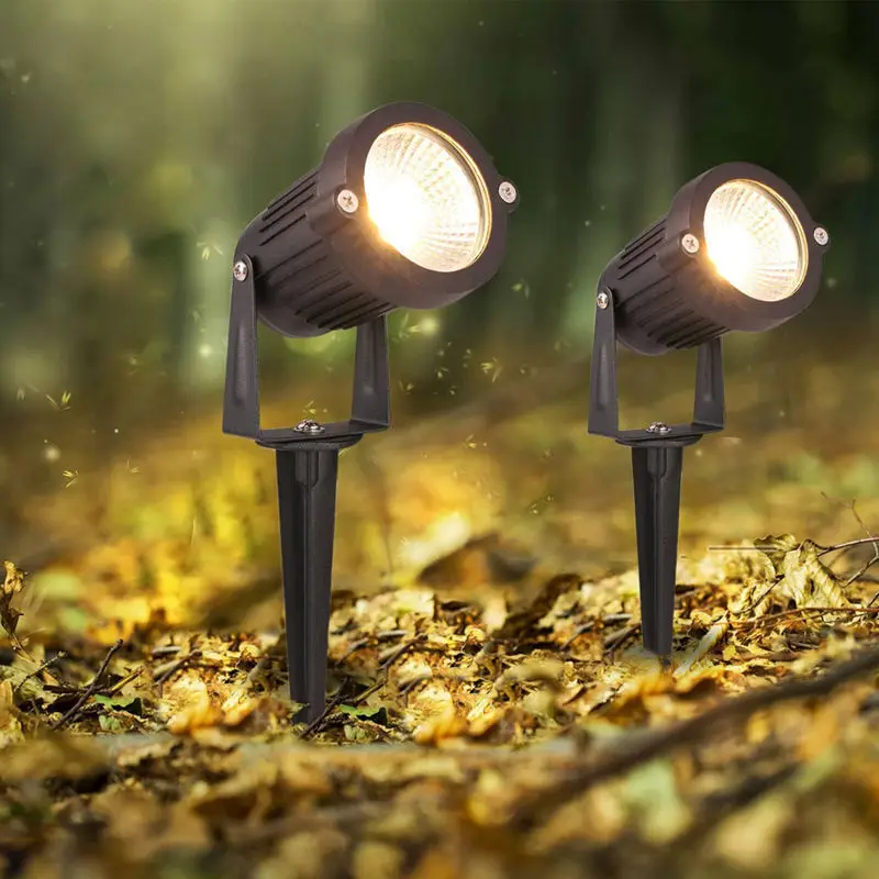 Lámpara LED para césped de jardín, foco impermeable AC220V, 110V, 7W, 5W, piezas, para exteriores, IP65, 10 DC12-24V