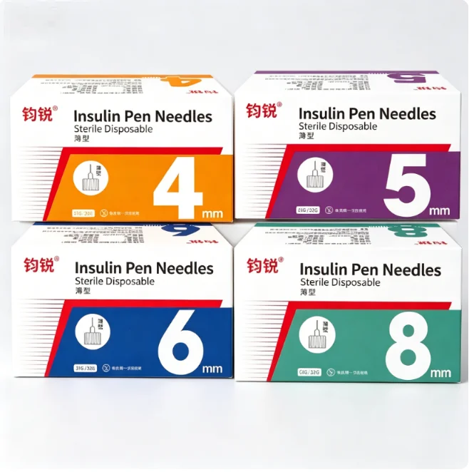 100 Agujas Desechables para Pluma de Insulina 31G 32G 4mm 5mm 6mm 8mm, Pared Ultrafina, Esterilizadas con EO, Compatibles Universalmente con la Mayoría de las Plumas de Insulina, Empaquetadas Individualmente