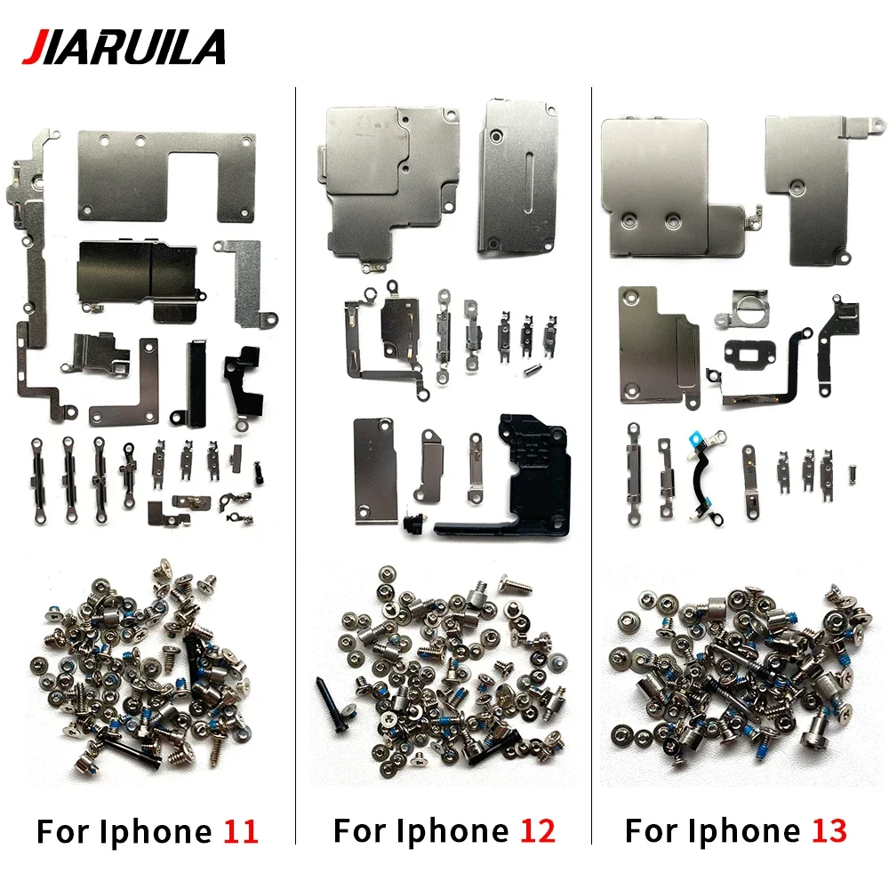 Juego Completo de Tornillos, Soporte Interno de Metal, Piezas de Repuesto, Placa Protectora para iPhone 11 12 13 14 Pro Max Mini 14 Plus