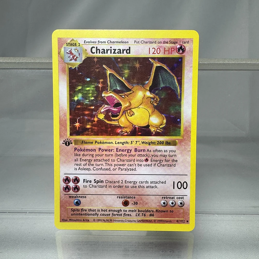 Tarjetas de Juego Pokémon de Primera Edición de 1996, Tarjetas Base Individuales, Charizard Brillante, Lugia, Wigglytuff, Colección de Tarjetas, Tarjetas Proxy PTCG