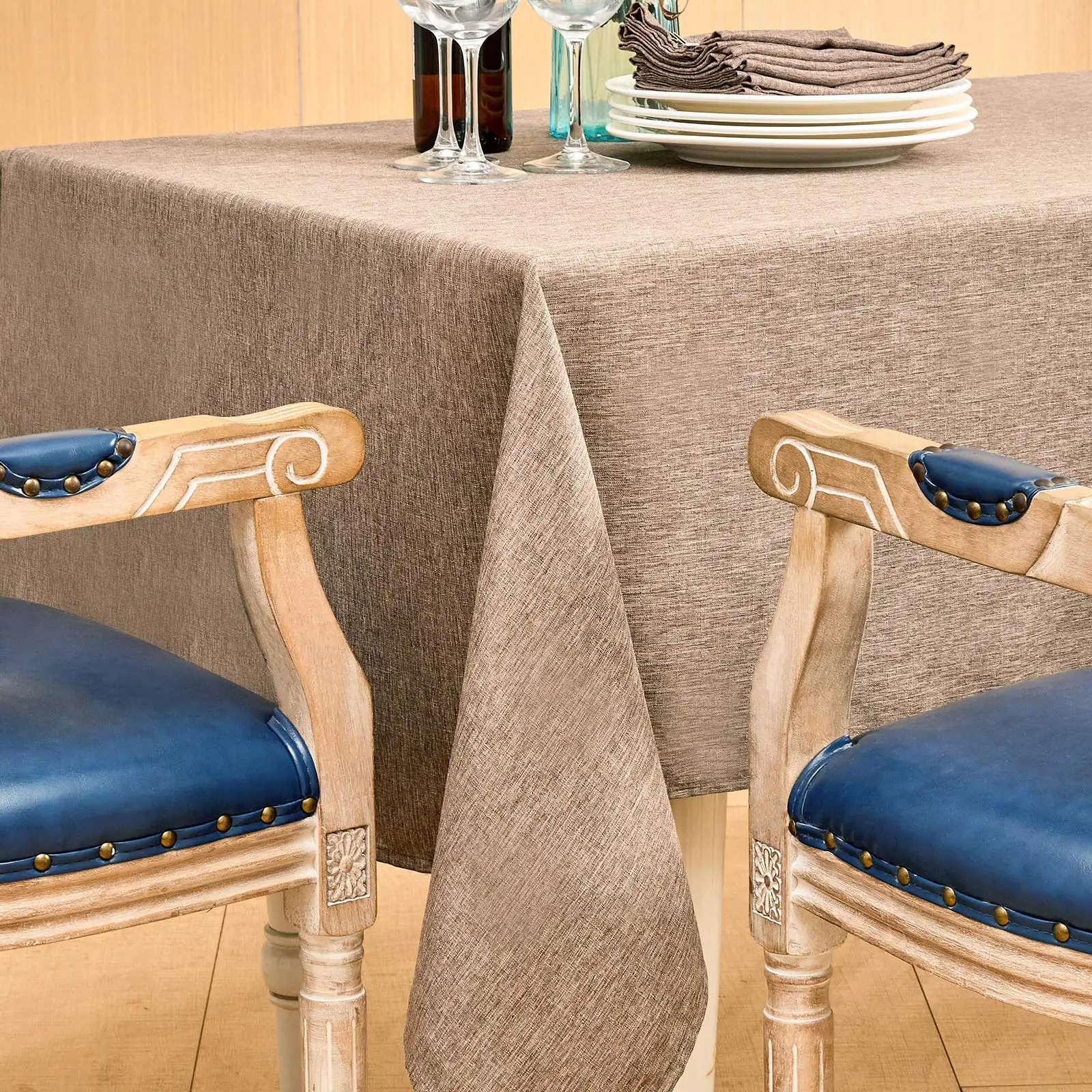 Mantel rectangular impermeable, mantel de granja, antiencogimiento, suave y resistente a las arrugas, cubierta de mesa de tela decorativa
