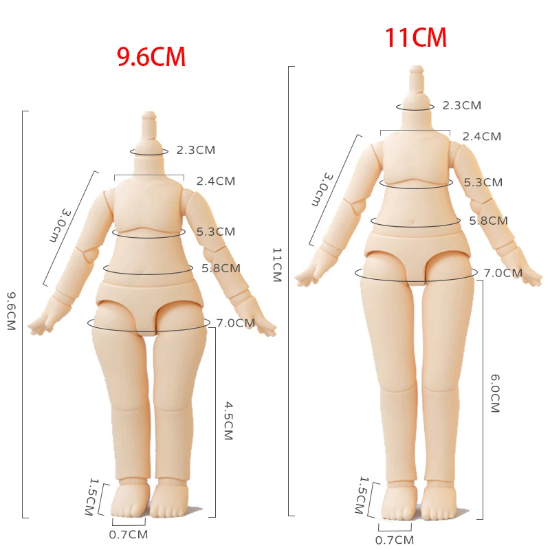 YMY-cuerpo de muñeca Ob11 de segunda generación, cuerpo articulado esférico extraíble para Penny, GSC, Molly, Obitsu 11, cabeza NendoroidS
