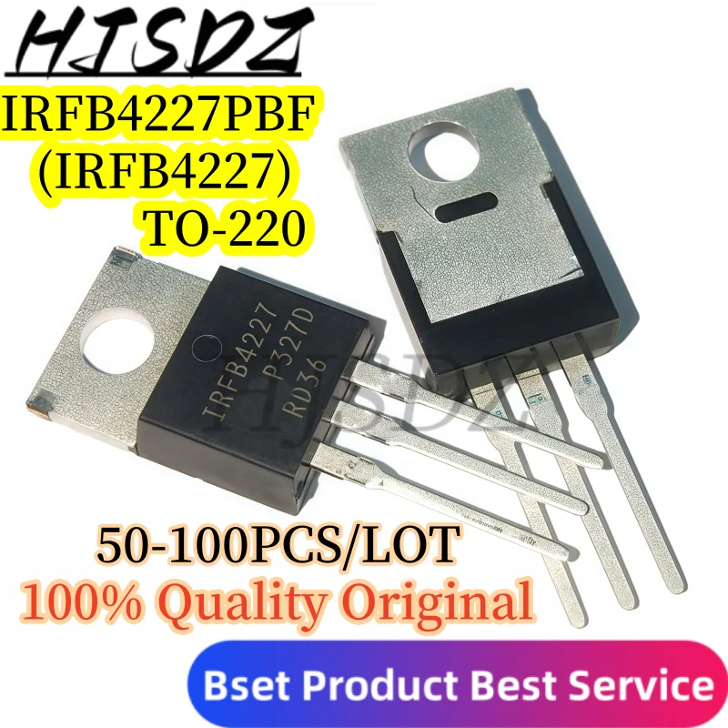 【50-100PCS/LOT】 Nuevo transistor de efecto de campo MOS de canal N IRFB4227 IRFB4227PBF TO-220 original