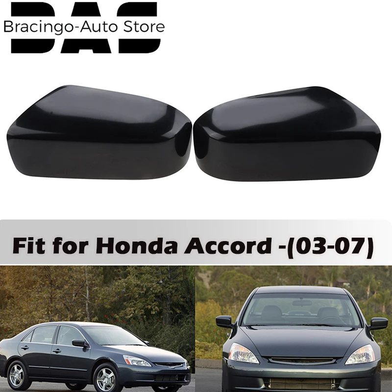 Cubierta de Espejo Retrovisor Lateral para Honda Accord Sedan 2003-2007, Color Negro, Modelo Asiático, Repuesto de la Tapa del Espejo Retrovisor