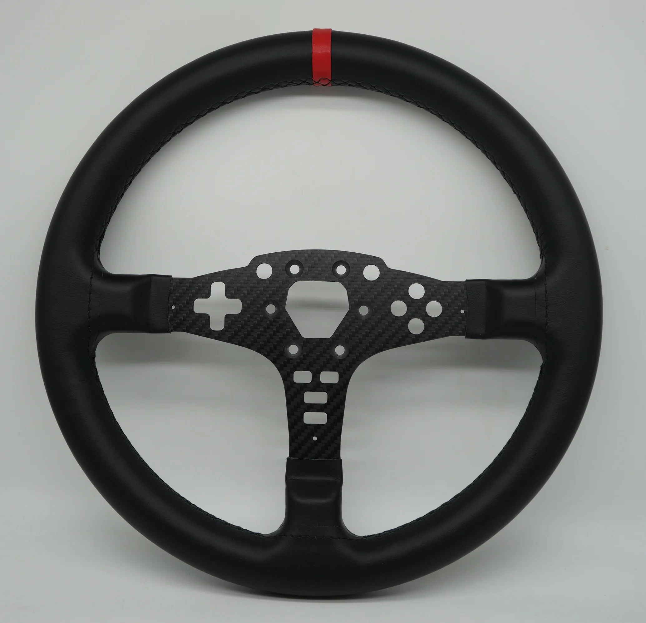 Volante Circular SIMPUSH de 13 Pulgadas (33 cm) para Simulación de Carreras, Compatible con MOZA R5 R3 ES ESX