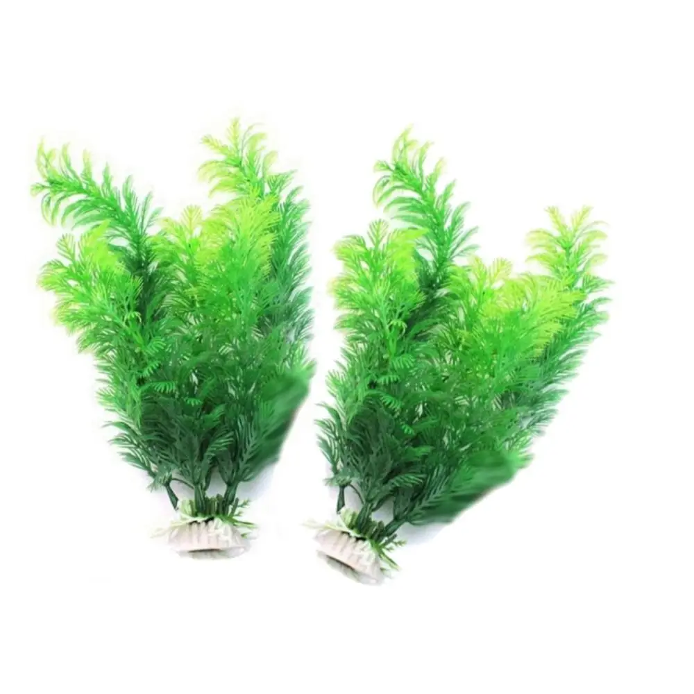 Adornos de plantas de acuario, simulación de plástico, hierba de agua Artificial, accesorios de decoración para pecera