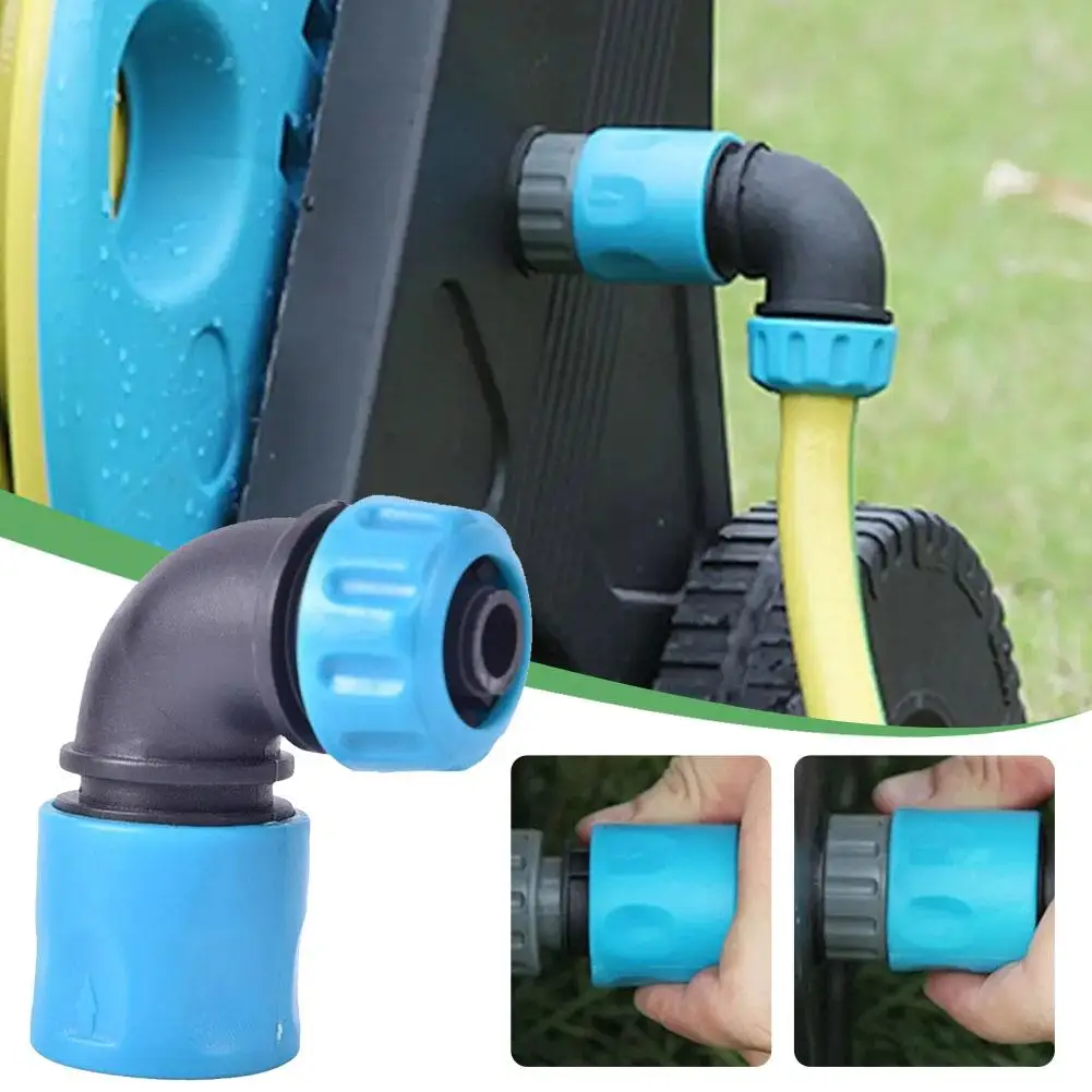 Conector de agua de jardín ABS de 1/2 pulgadas, tubería de agua suave, junta de grifo de codo, manguera de riego de jardín, adaptador de conexión rápida