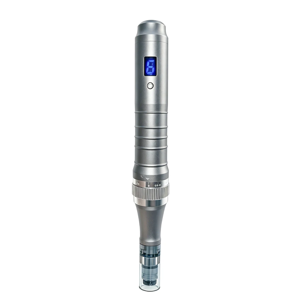 DermaPen con 12 Cartuchos para Uso Doméstico - Derma Roller Pen de 0.25mm para Mujeres y Hombres