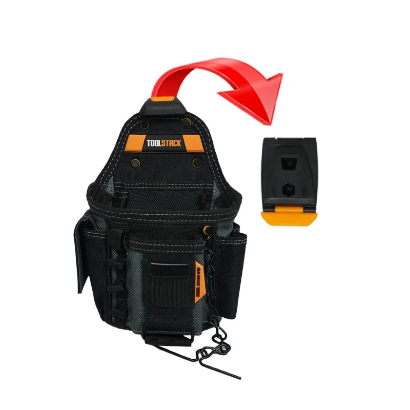 TOOLSTACK - Bolsa de Herramientas Pequeña para Electricistas, Cinturón de Herramientas con Bolsillos Multifuncionales, Bolsa de Herramientas para Electricistas, Fontaneros y Trabajadores de Mantenimiento