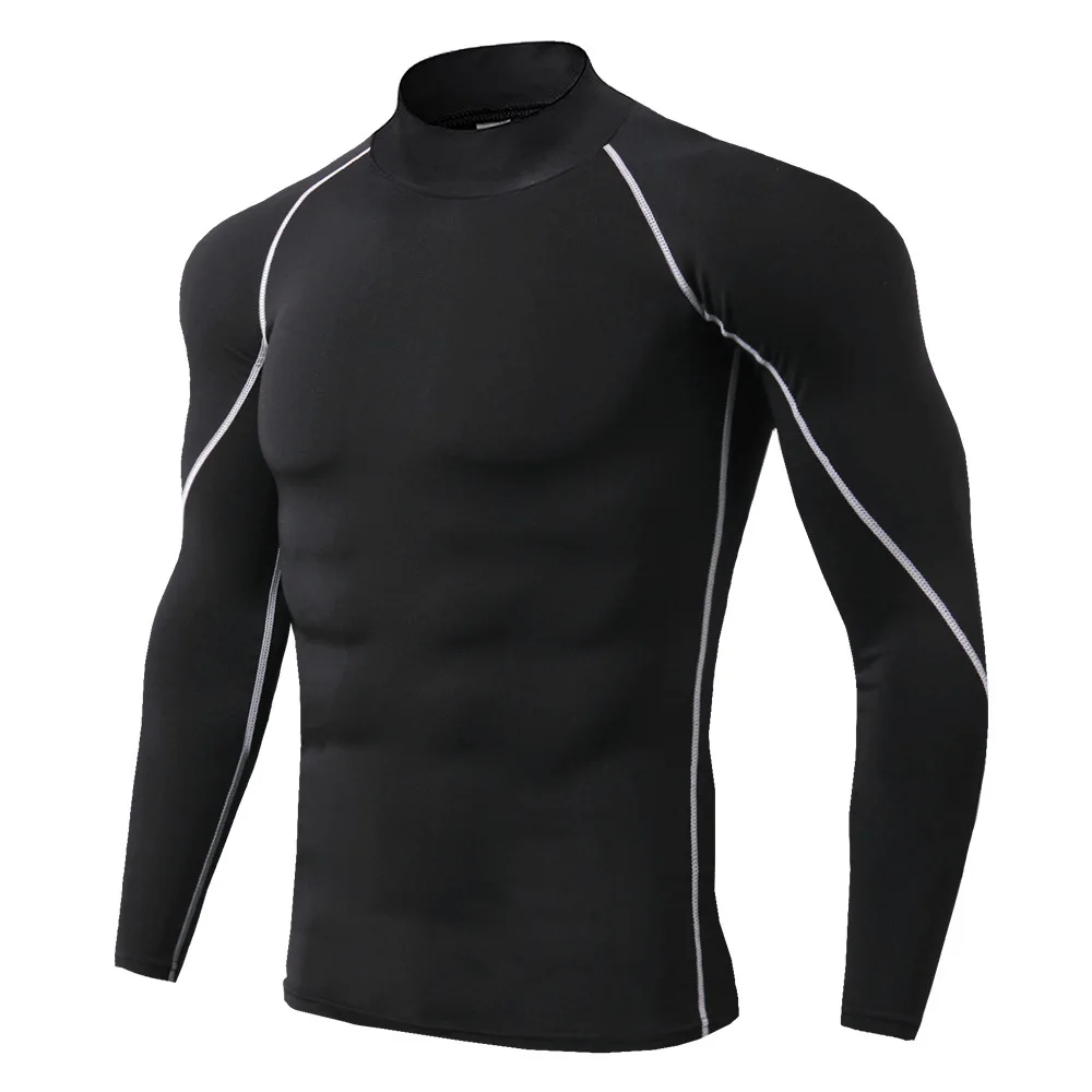 Camiseta deportiva para hombre, camiseta de secado rápido para culturismo y correr, camiseta de compresión de manga larga para gimnasio, camiseta ajustada para Fitness para hombre Rashgard