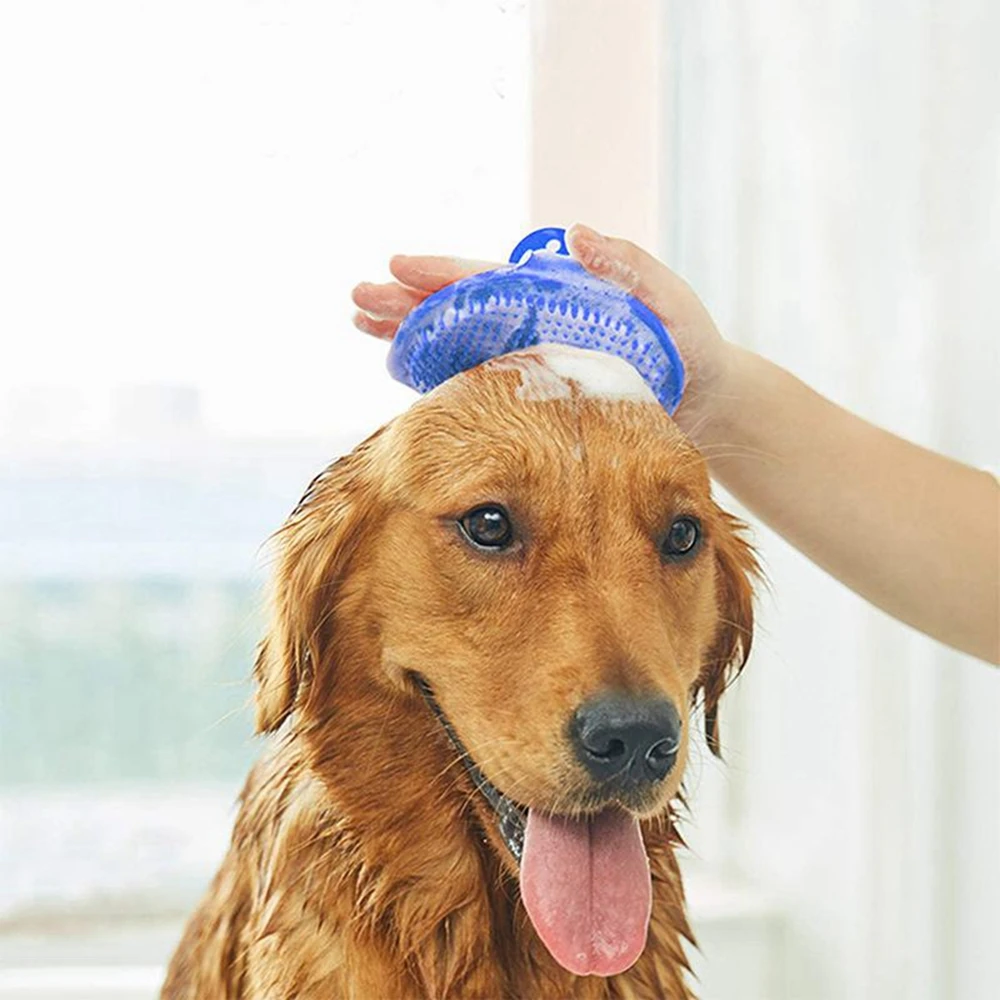Cepillo de limpieza para mascotas, baño para perros y gatos, guantes de masaje de silicona de goma suave, peine, removedor de pelo, cuidado, limpieza, suministros de lavado