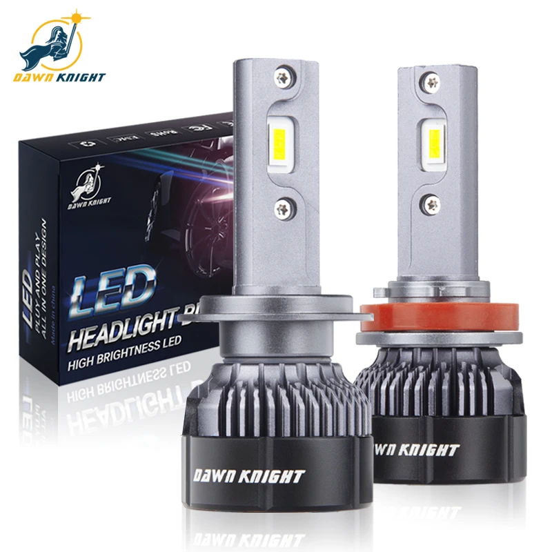 DAWNKNIGHT K5C Mini 40W H7 H4 versión de larga duración bombilla de faro Led 4300K K6C Led HB3 H11 bombilla de lámpara H1 HB4 luces Led para coche 12V