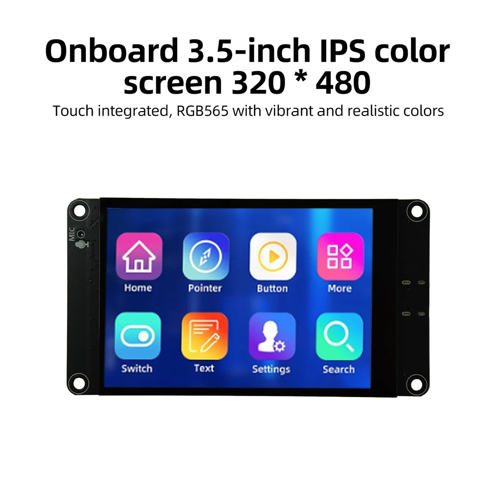 Placa de Desarrollo ESP32-S3 con WiFi y Bluetooth, Pantalla LED IPS de 3.5 Pulgadas 320*480, Módulo de Pantalla Táctil, Compatible con Xiaozhi AI, Tipo C
