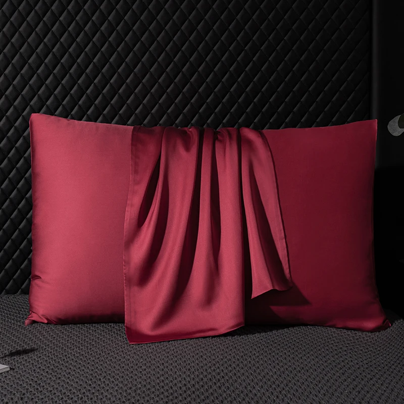 Funda de almohada de seda de morera 100 Natural, funda de almohada de alta calidad, funda de sobre de Color sólido, funda de almohada para dormir