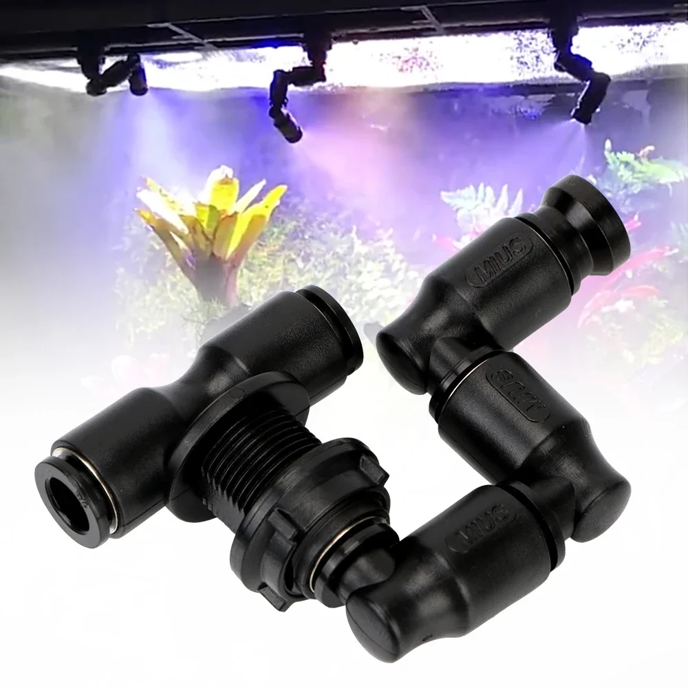 360 °   Sistema de boquilla de pulverización ajustable para Reptiles, nebulizador, sistema de enfriamiento por aspersor, acuario, tanque de selva tropical para mascotas acuáticas