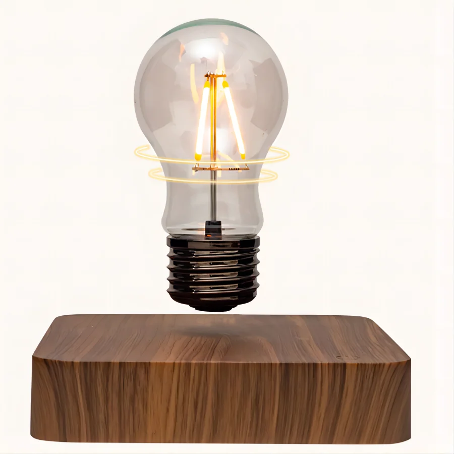 Lámpara de levitación magnética, bombilla LED de vidrio flotante creativa, decoración de escritorio de oficina en casa, mesa de regalo de cumpleaños, luz nocturna novedosa