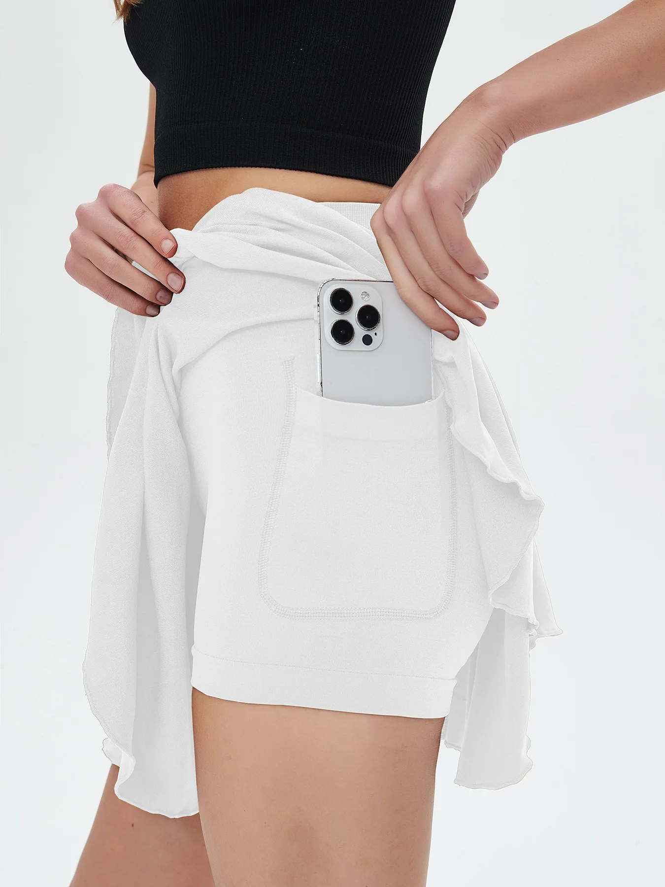 Minifalda Deportiva de Cintura Alta para Mujer CZGUKE con Cinturón, Bolsillo de Seguridad, Transpirable, para Tenis, Yoga, Golf, para un Movimiento Cómodo