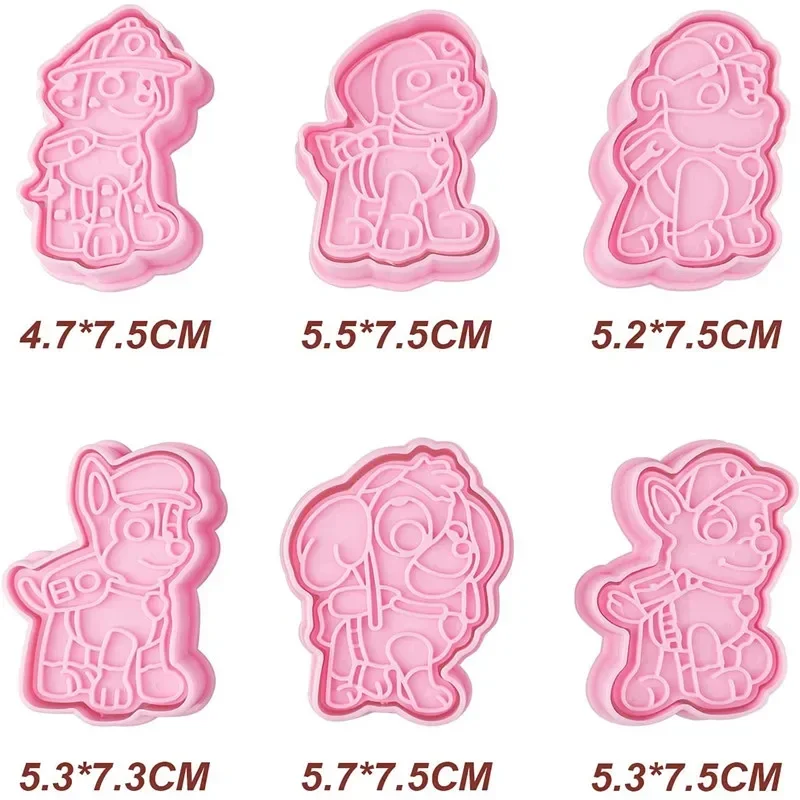 Herramientas para pasteles de la patrulla canina, figura de Anime, Chase Skye, molde para galletas, glaseado, galletas, molde de prensa, cortador, herramientas de plástico para hornear DIY