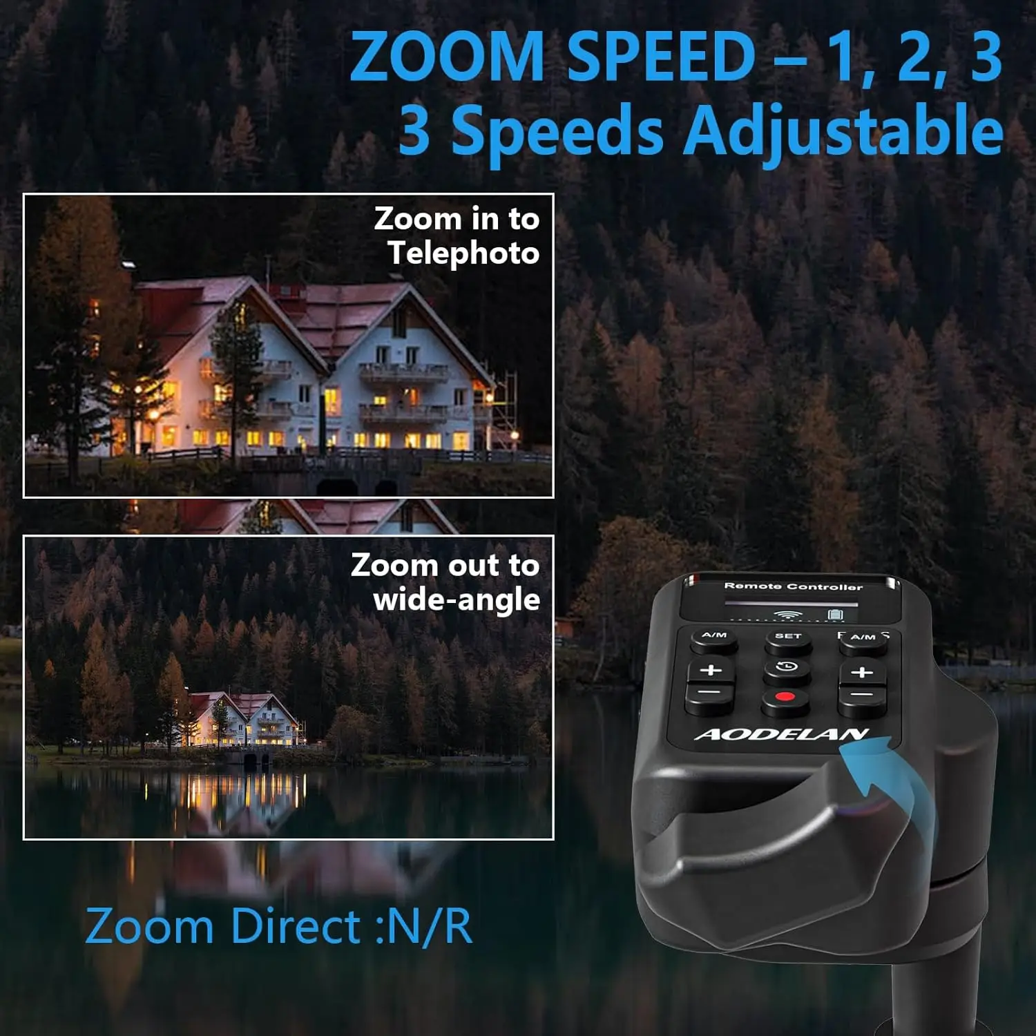 AODELAN-videocámara inalámbrica ZC-3 actualizada, LANC, control remoto de cámara de 2,5mm para vídeo Sony Canon, Zoom, enfoque, IRIS y grabación