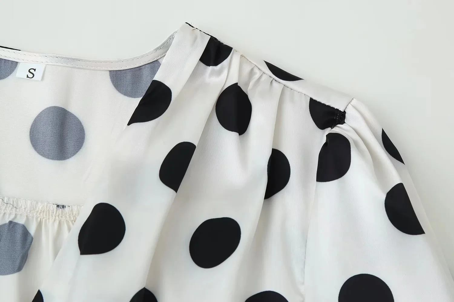 Conjunto de Falda con Estampado de Lunares de Moda para Mujer KONDALA, Camisa con Cuello de Bufanda y Escote en V, Falda Larga, Nueva Moda Primavera Verano 2026