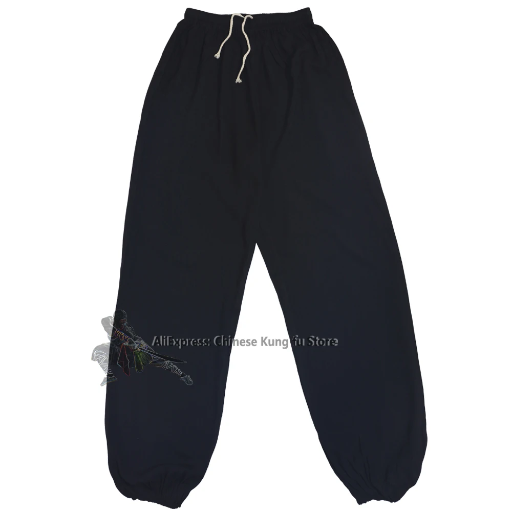 Pantalones de Kung Fu de Algodón para Hombre y Mujer, Pantalones de Artes Marciales, Wing Chun, Tai Chi, Yoga, Qigong, Meditación