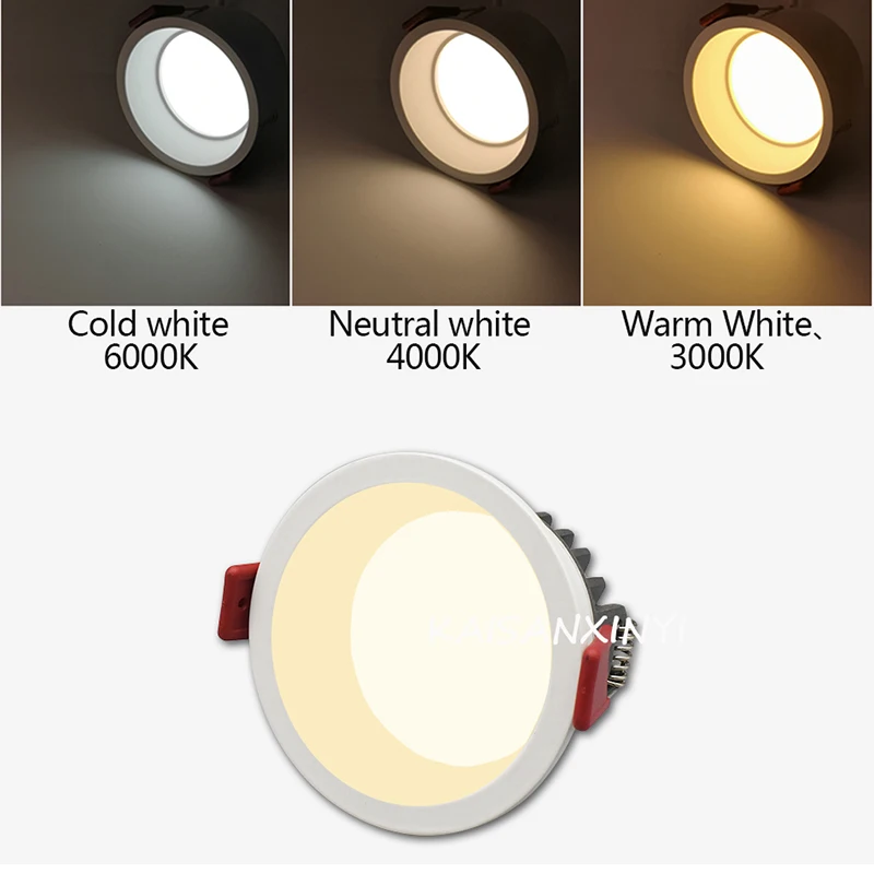 Luz empotrada antideslumbrante LED COB Downlight 12W 9W 220V lámpara de techo foco 5W 7W hogar sala de estar dormitorio iluminación interior