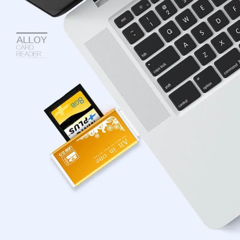 Lector de tarjetas de memoria 4 en 1 TF Micro SD M2 MS, adaptador USB 2,0 MMC de alta velocidad para ordenador portátil, Pc de escritorio, altavoz para vehículo