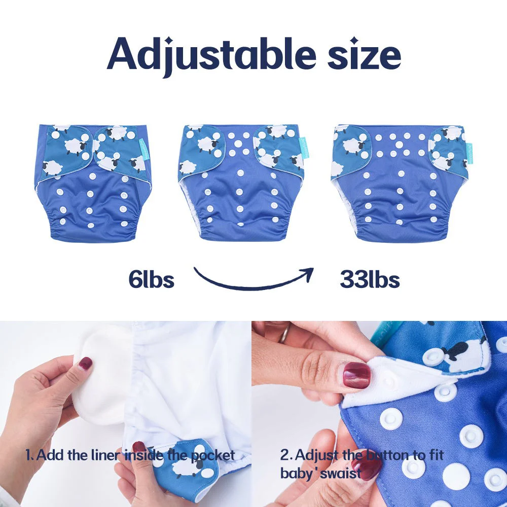 HappyFlute, nuevo diseño, gran oferta, pañal de bolsillo OS, pañal ecológico absorbente lavable y reutilizable, pañal de tela para bebé