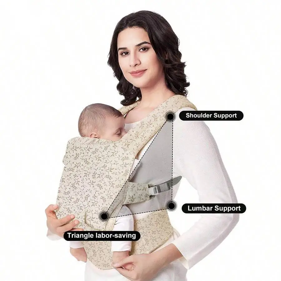 Portabebés multifuncional 4 en 1, respaldo para asiento de cadera, correas delanteras y traseras cómodas ajustables, portátil y adecuado para todas las estaciones, una herramienta que ahorra mano de obra para que las madres tenen sus bebés manos libres