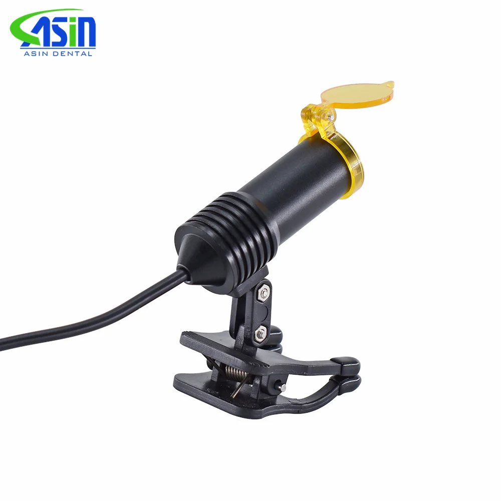 Faro tipo Clip para cinturón de 5W con filtro óptico para lupas dentales, lupa médica de laboratorio, Binocular de aumento