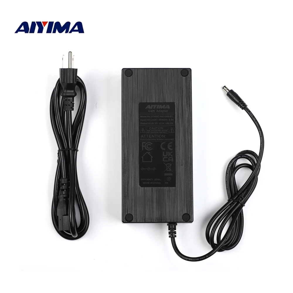 Fuente de Alimentación de Audio AIYIMA GaN 48V 10A/5A CC, Cargador, Adaptador de Corriente para Amplificador TPA3255, Entrada 100-240V, para A07 Max/A70