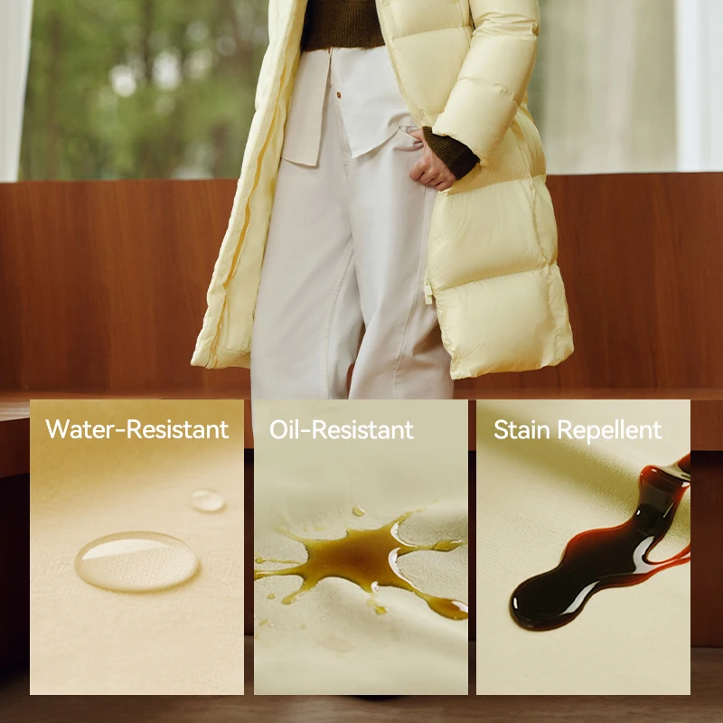Chaqueta de Plumón Semir para Mujer, Larga, 90% Plumón de Pato, Impermeable, Resistente a Manchas y Aceite, Nueva Colección 2026, con Capucha, Ropa de Invierno para Mujer