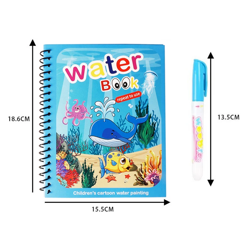 NUEVOS Libros Mágicos para Dibujar con Agua, Libros para Colorear, Juguetes de Pintura para Regalo de Cumpleaños, Navidad, Año Nuevo para Niños y Niñas
