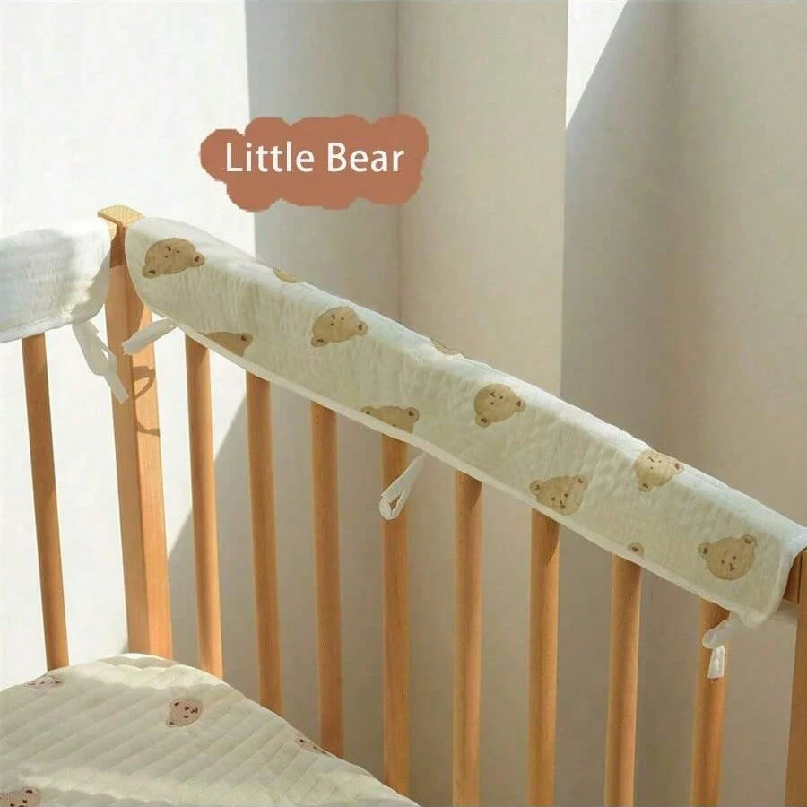 3 piezas de tiras protectoras para cuna de bebé, tiras de protección para barandillas de cama, protección de bordes contra mordeduras, malla transpirable en la parte posterior, lindos estampados de animales, lavables a máquina. El regalo perfecto para tu bebé en Navidad, Halloween y Acción de Gracias!